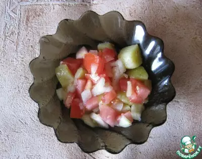 Картофельный салат с томатом