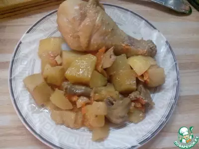 Картофель с курицей по-рождественски