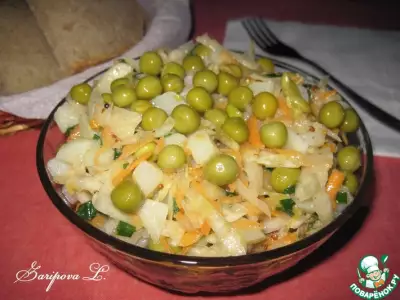 Картофельный салат с квашеной капустой