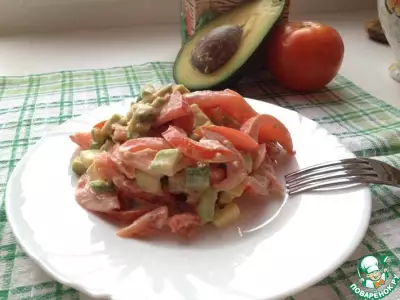 Салат из авокадо с томатами