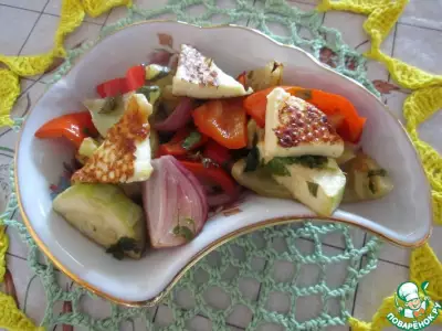 Теплый салат из паприки