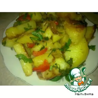 Картофель жареный с курдюком