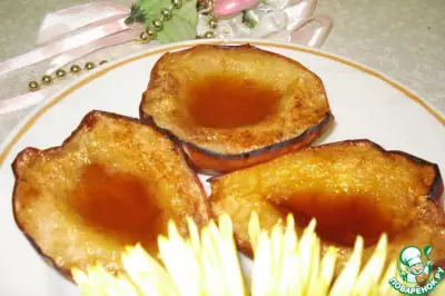 Горячий десерт из груш с мёдом фото