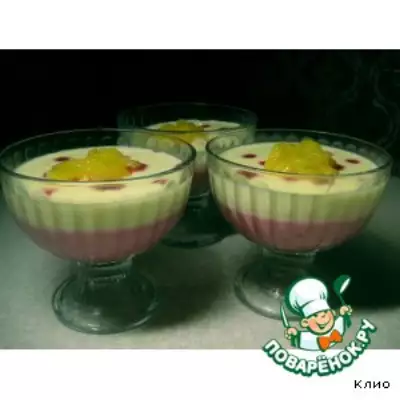 Бруснично-манговый десерт