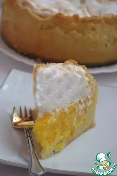 Торт с апельсинами и белковым суфле