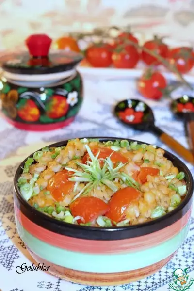 Костромская каша с помидорами черри