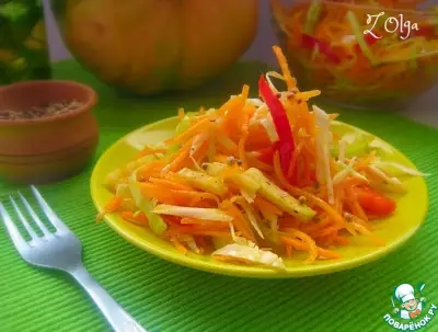 Овощной салат со свежей тыквой
