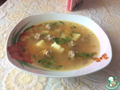 Суп с фрикадельками "Мамин"