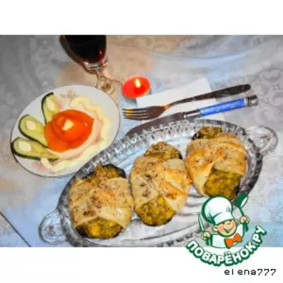Баклажаны, запечeнные в тесте "Aubergines au four en croute"