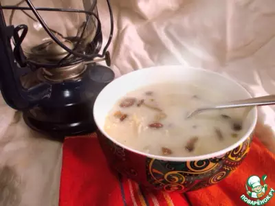 Суп сливочно-грибной с вермишелью
