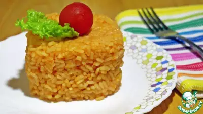 Гарнир "Томатный рис с сыром"