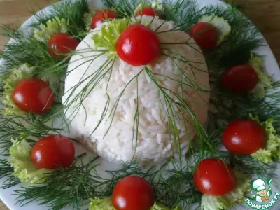 Белый рисовый салат