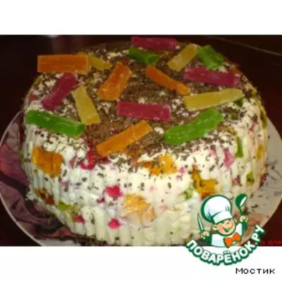 Желейный торт "Мозайка"