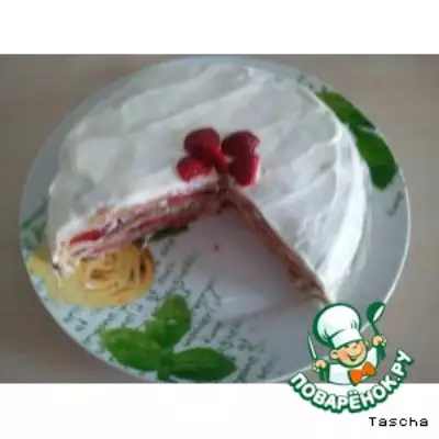 Торт на скорую руку Клубничка