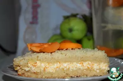 Творожно-абрикосовый пирог