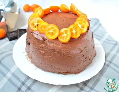 Торт "Наполеон-апельсин и шоколад"