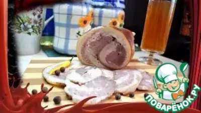 Ветчинная закуска из свиной рульки