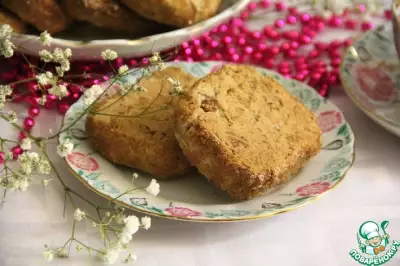 Бисквитное печенье с орехами