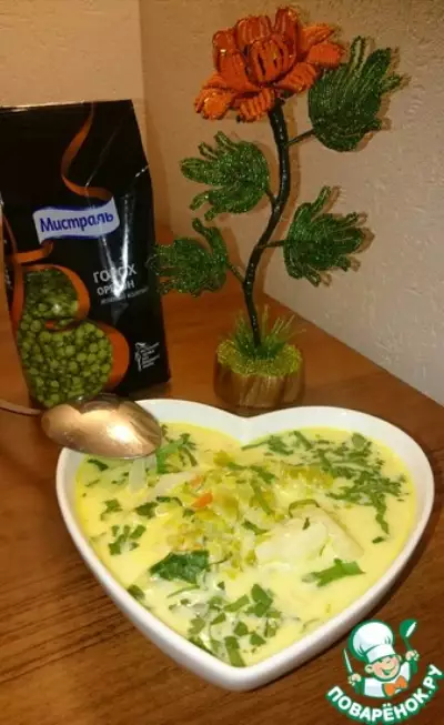 Молочный суп с горохом