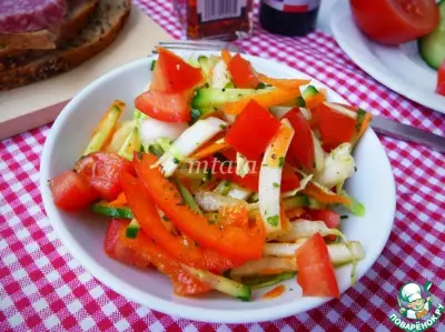 Салат из пекинской капусты с овощами