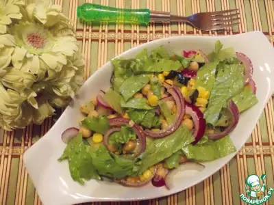 Салат с кукурузой и кабачком