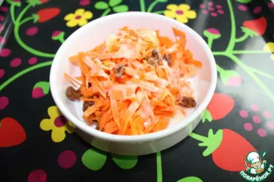 Морковный салат со сгущенкой