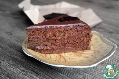 Бисквит "Шоколадница" с карамельно-шоколадным ганашем