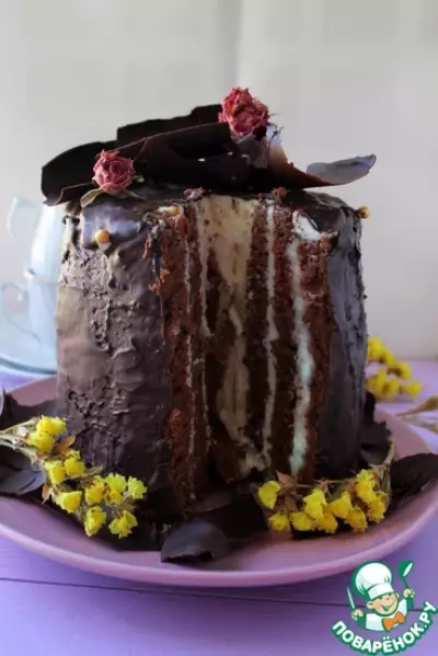 Шоколадный торт-рулет