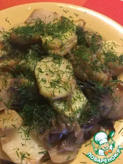 Картофель с луком по узбекски бийрон