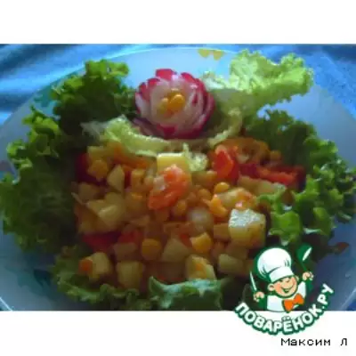 Тушеные овощи "Гавайские цветы"