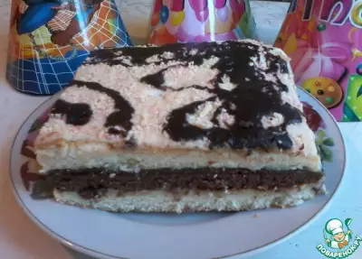 Бисквитный торт мурчик