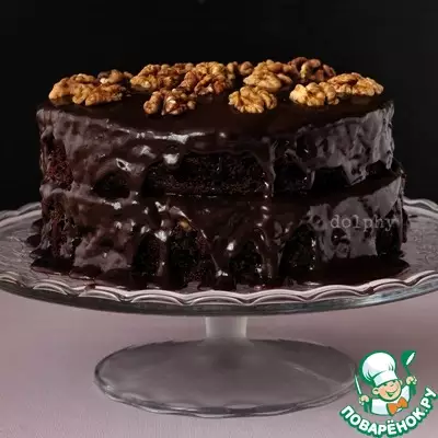 Шоколадный торт с карамельной прослойкой
