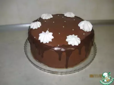 Шоколадный торт с шоколадно-карамельным кремом
