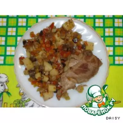 Мясо с овощами «Для лентяйки»