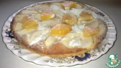 Пирог с яблоками и овсянкой и апельсиновой ноткой
