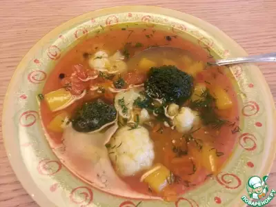 Суп из красной чечевицы с овощами