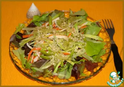 Салат из крабовых палочек с редькой
