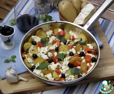 Картофельная сковорода по-гречески
