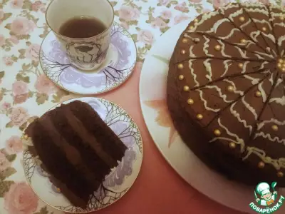 Постный торт "Шоколадный крем-мусс"