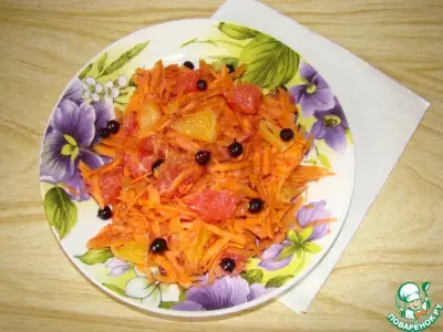 Салат "Оранжевый" с малиново-имбирной ноткой