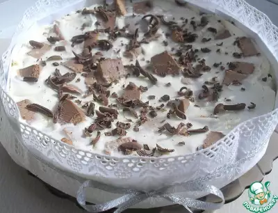 Торт-суфле шоколадно-ванильный