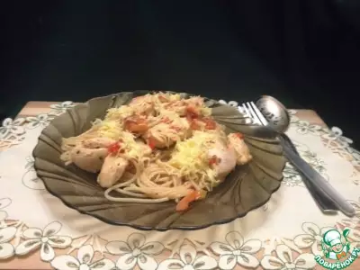Спагетти с курицей настоящий итальянец