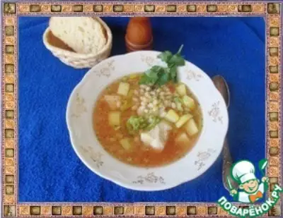 Суп с треской и фасолью