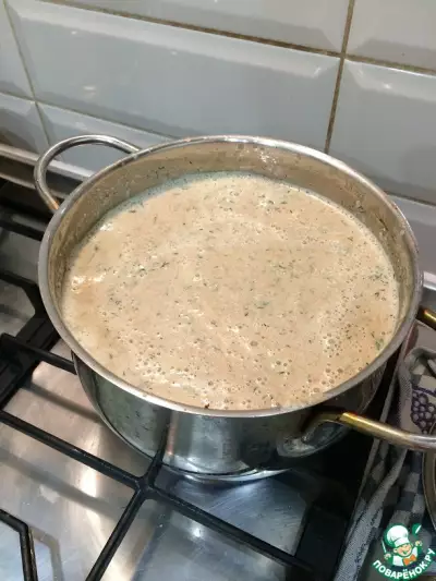 Крем суп с грибами и индюшатиной