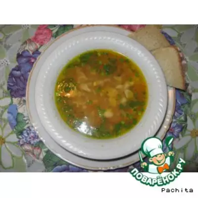 Чечевичный суп с копчeной индейкой