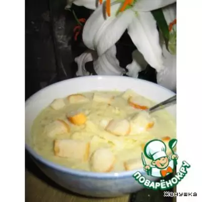 Луковый суп со сметаной
