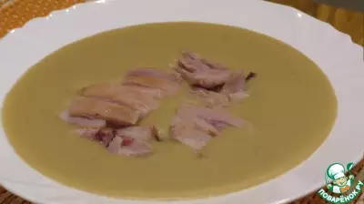 Гороховый суп-пюре с копченостями