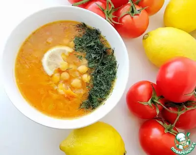 Суп с нутом и томатами