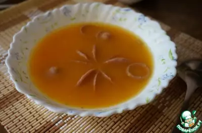 Тыквенный суп с сосисками