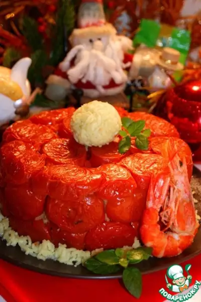 Пирог без теста "Подарок от Деда Мороза"